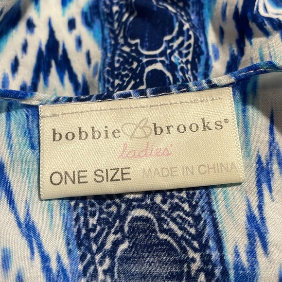 Bobbie Brooks Blue Fringe Trimmed Cover Up - Picture 5 of 10